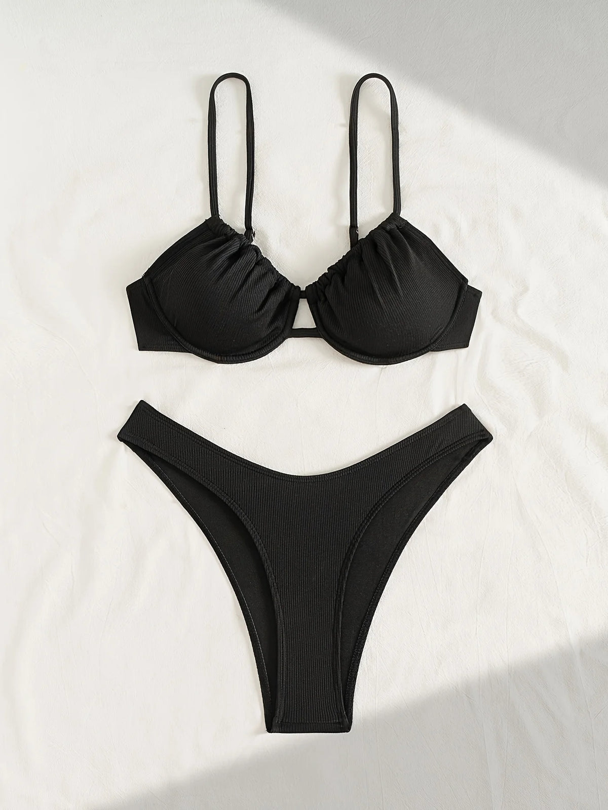 ZTVitality Sexy Solid Underwire Bikinis 2025 New Arrival Two- Piece Push Up Swimsuit Women's Swimwear Summer Beachwear Biquini