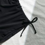 Wrinkled Knotted Shorts High Waist Bikini Female Swimsuit Women Swimwear Two-Pieces Bikini Set Bather Bathing Suit Swim V6197