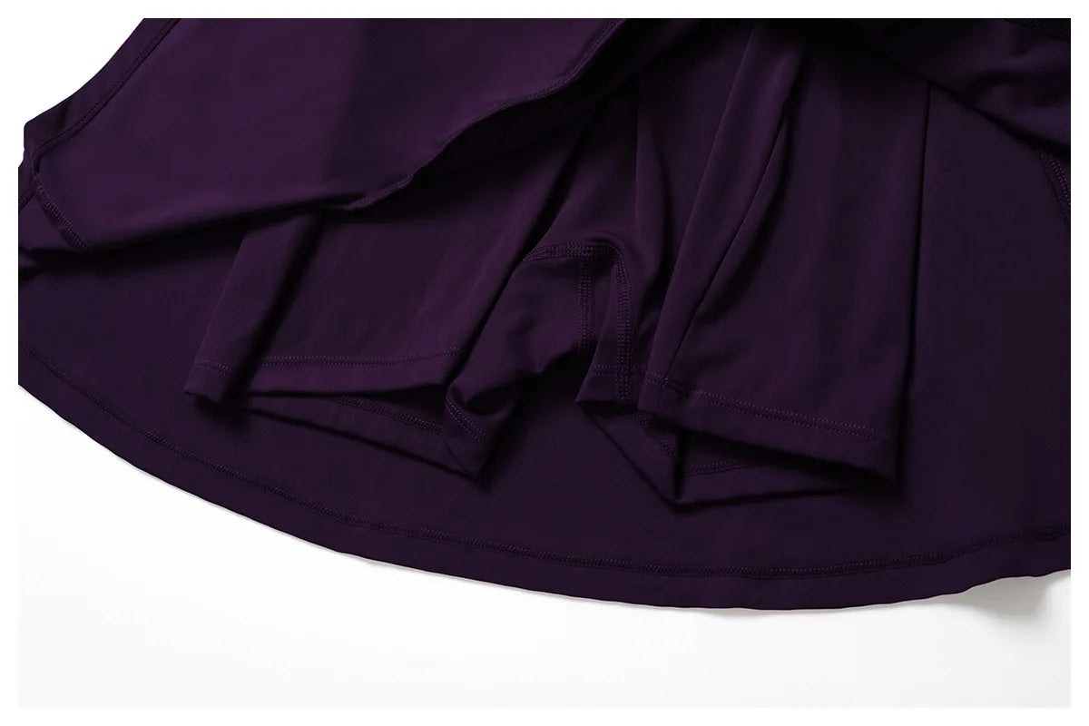 Summer Tennis Dress Women Sleeveless V Neck Slim Skirt Pleate Twisted Design Crossed Hollow Out Sports Yoga Golf Skirt Badminton