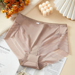 1 Pcs Women Panties Plus Size 3XL 4XL High Waist Sexy Hip Lift Briefs Seamless Lace Breathable Solid Silk Panty Female Lingerie