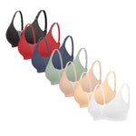 7pcs Women's Bras Seamless Push Up T-Shirt Bralettes Wireless - Multi-Color, Breathable Padded, Everyday Comfort