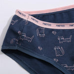 3Pcs/set Women Printing Floral Panties Low-Rise Cotton Briefs Female Comfortable Underwear Female Soft Panties Lingerie M-2XL
