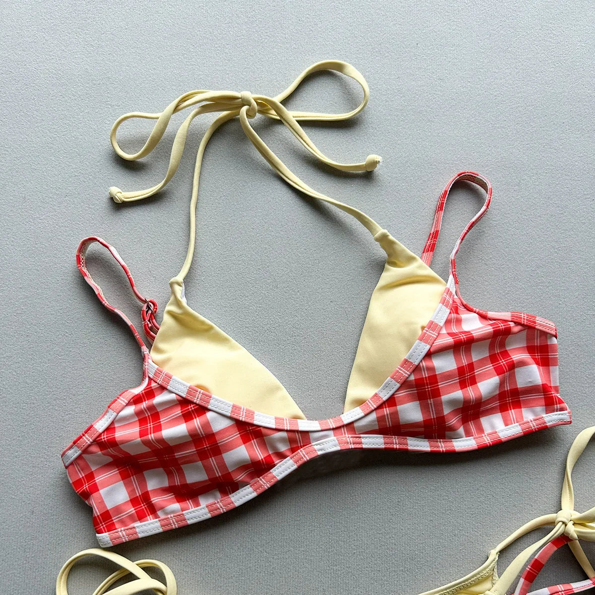 Sexy Orange Polka Dot Print Contrast Micro Bikini 2026 Women Hollow Out Push Up Bra Thong Swimsuit Summer Bathing Suit Swimwear