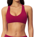 NCLAGEN Sport Bras Women High Support Fitness Underwear Back Cross Gym Clothes Training Solid Yoga Top Pilates Workout Tank