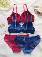 2-piece set of colorful lace combination for gathering and lifting daily bras lingerie set for women sexyLingerie 2 sets A2155