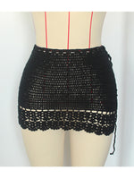 2026 Hollow Out Skirt Sarong Crochet Knitted Tunic Beach Cover Up Beach Wear Beachwear Female Women Cover-ups Beach Dress K8074