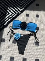 DEKA Pink 3D Flower Bandeau Bikinis Sets 2026 Sexy Swimsuit Women String Micro thong Swimwear Bathing Suit Beach Wear Bikini