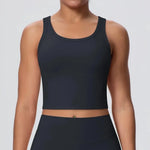 Women's Yoga Vest Shockproof Fixed Cup Beauty Back Yoga Top Outdoor Sports Running Fitness Vest