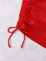 2026 Plain Drawstring Two Pieces Women Swimsuit Solid Sexy Swimwear Female Bathers Bathing Swimming Suit Summer Beachwear