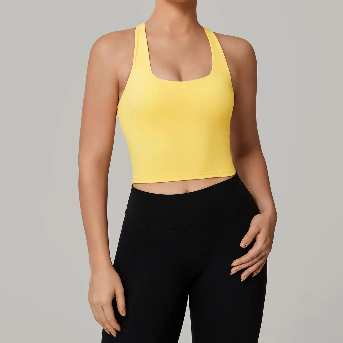Women's Nude Yoga Vest Slim Fit Beautiful Back Sports Top Running Casual Fitness Tight Top