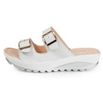 2021New Women Sandals Wedges Sandals Ladies Open Toe Round Toe Buckle Black Yellow White Platform Sandals Shoes