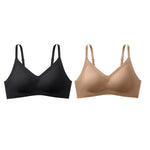 2Pcs/Set Seamless Bras For Women Wire Free Push Up Underwear Sexy Lingerie Invisible Bra Top Removable Pads Female Intimate