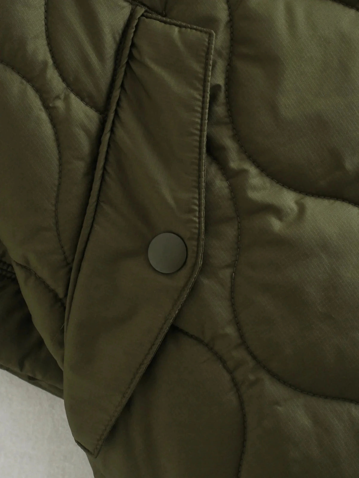 Quilted Argyle Coat Cape Rainproof Jacket Women Winter Jacket Army Green Casual Padded Loose Parkas Oversize Turtleneck Coat