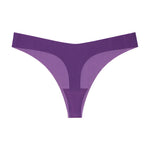 Girls Briefs Seamless Women Panties Sexy G String Ice Silk Underwear T Back Sports Yoga Thong Traceless Plus Size S-XL