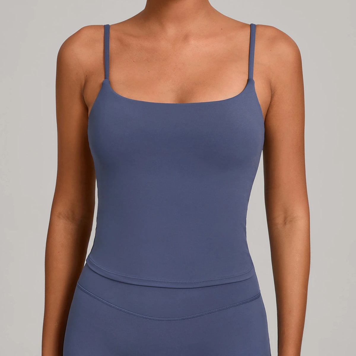 GYM Tank Top With Built In Bra women's Yoga clothing running Square Neck fitness vest beautiful back sports Workout