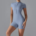 Yoga suit women jumpsuit One-Piece Suit short sleeved shorts Gym Push Up Workout Clothes Fitness Bodysuit Sportswear Tracksuit