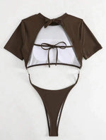DEKA Women One Piece Swimsuits Micro Thong Cut Out Swimwear Monokini Backless Bathing Suit Bikini Bathers Beach Wear