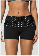 Summer Striped Polka Dot Contrast High Waist Yoga Shorts Hip Lifting Sports Tights Outdoor Workout Fitness Gym Running Pants