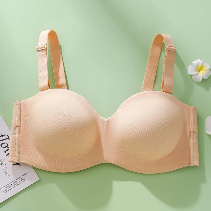 Women's Non-Padded Strapless Bra Invisible Bra Minimizer Support Unlined Strapless Bra Big Size Anti-slip B-CD E F G 32-40 42 48