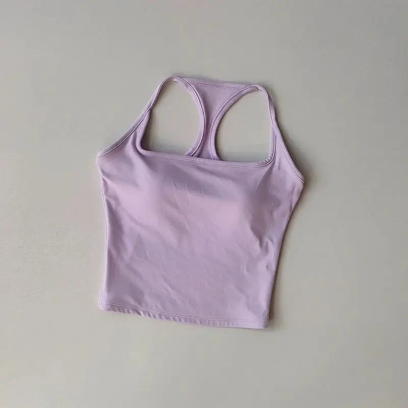 Women's Pilates Tank Top Push-Up Sports Bra Hollow Breathable Fitness Bras Gym Yoga Vest Sexy Running Tops Sportswear