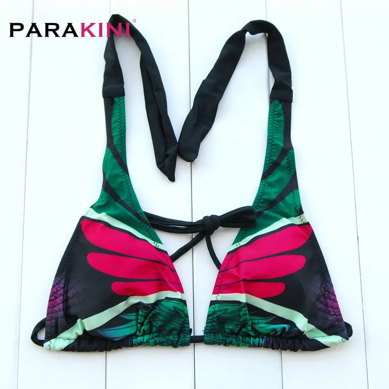 DEKA Women Shiny Glitter Tassel Bikini Set Wrapped Brazilian Black Swimsuit Halter Female Swimwear Push Up Swimming Bathing Suit