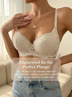 Women Push Up Bra Lace 3/4 Cup Bra Sexy Delicate Floral Lace Underwear For Date Night Sexy Lingerie For Wedding Bridal B6127