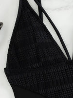 2026 Sexy Beachwear Women Low Cut Hollow Out Slim Bodysuit Holiday Backless Sexy Mesh Bikinis Summer New Chic Holiday Swimsuit