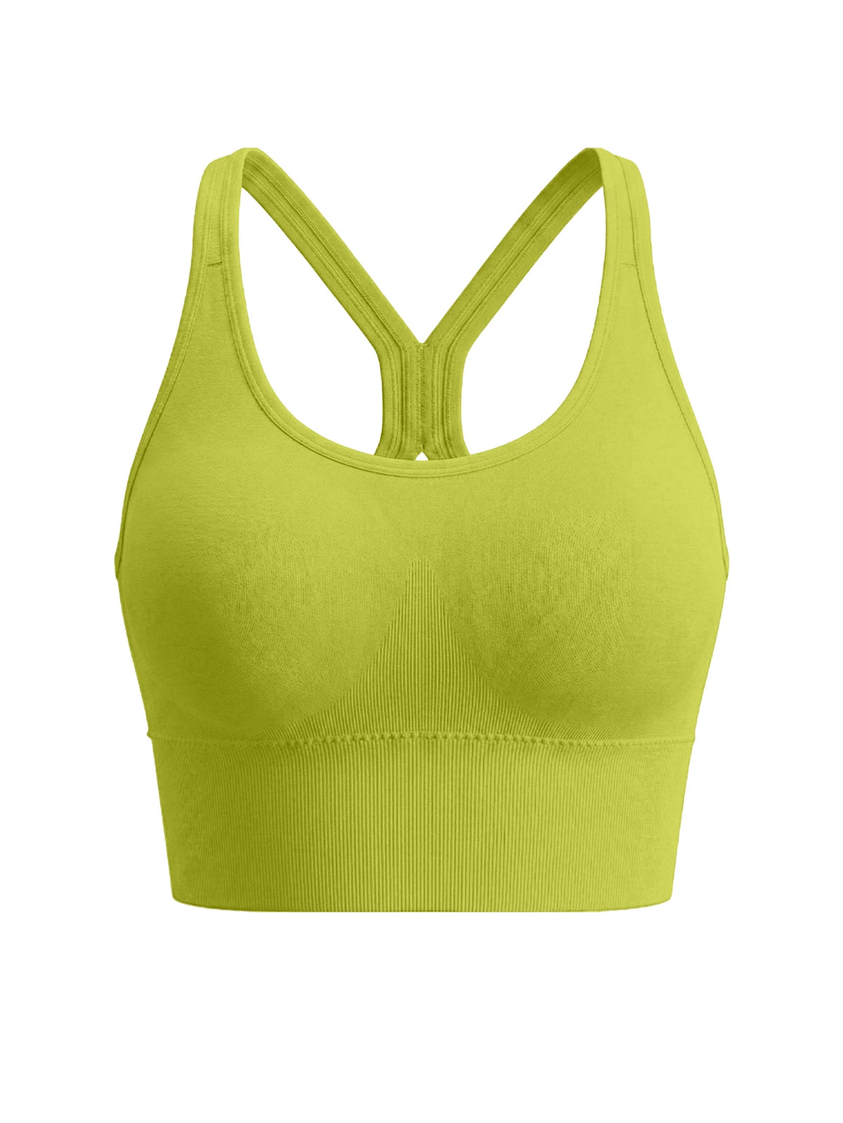 Women's Seamless Sports Bra, High Support Workout Running Vest, Yoga Gym Fitness Top, Wirefree Side Support Backless Crop Top