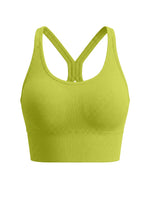 Women's Seamless Sports Bra, High Support Workout Running Vest, Yoga Gym Fitness Top, Wirefree Side Support Backless Crop Top