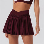 2026 Summer Tennis Short Skort Women Quick Drying High Waist and Abdominal Compression Lace Ruffles Yoga Golf Pleate Mini Skirt