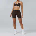 2PCS Yoga Suit Seamless Sports Set Gym Outfits Women Tracksuit Running Workout Clothes Sports Bra Athletic Wear Yoga Clothing