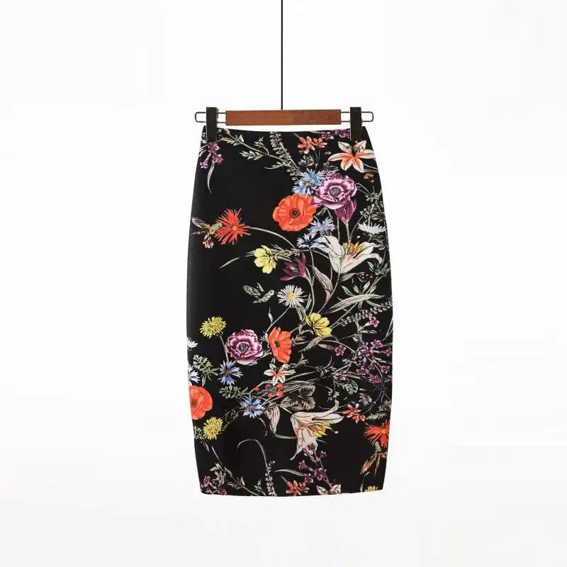 Spring Summer Women Y2K High Waist Midi Pencil Chiffon Skirts Slim Bodycon Vintage Hip Raise Korean Fashion Clothes UOV5