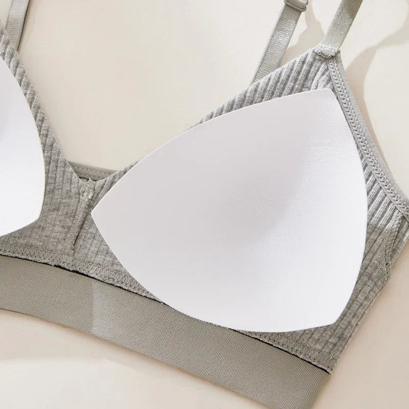 Women Bra Wire Free Cotton Bras Female Seamless Underwear Solid Color Lingerie Girls Breathable Sexy Bralette