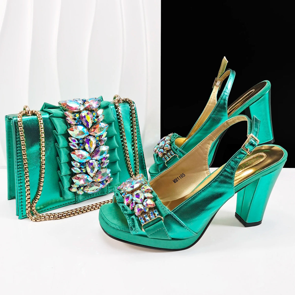 doershowLastest Italian Design Fashion Style Ladies Shoes with Matching Bag Set 2025 Nigerian Shoes and Bag Set HFG1-2
