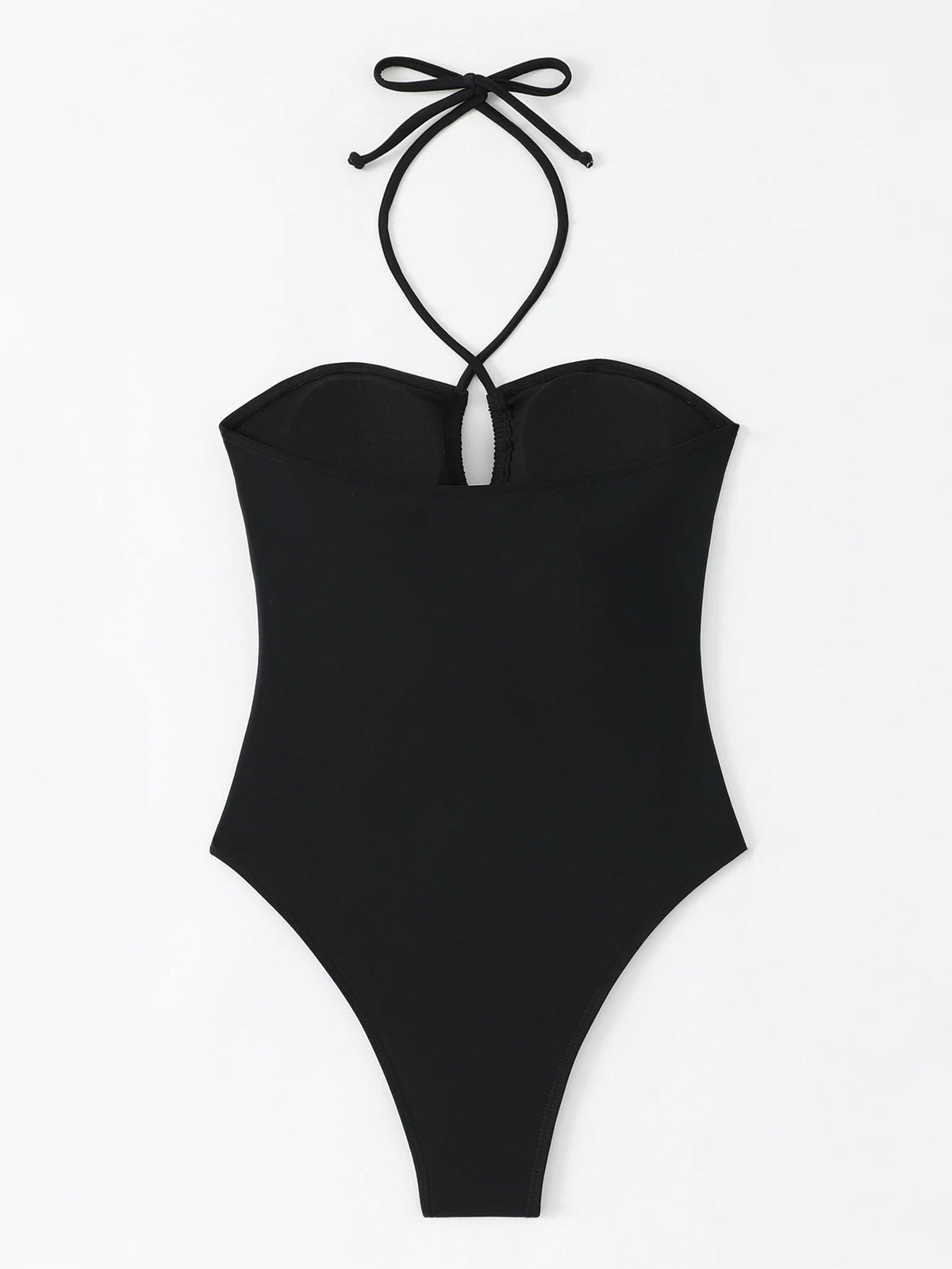 2026 Halter Swimsuit One Piece Solid Hollow Swimwear Women Sexy Bathers Bathing Swimming Swim Suit Female Beachwear