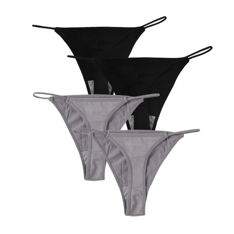 4Pcs/Set Women G-String Thongs Seamless Panties Sexy Lingerie Low Rise Female G-String High Cut Pantys Underwear