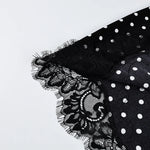 FDYOUI 2026 Woman Clothes Lace Patchwork Polka Dot Skirts Female Sexy Tight Short Skirt Black Party Night Club Dress Streetwear