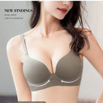 Small Chest Push-Up Bras Women Seamless Underwear Gathered Non-wire Sexy Lingerie Comfort 3/4 Cup Bra Solid Color Brassiere