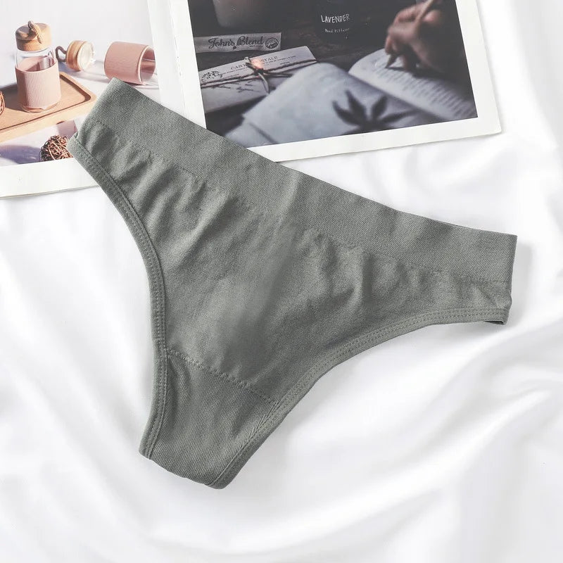 1PC Seamless Thongs Women High Waist Panties Sports Underwear Ladies Sexy Lingere Comfortable T-back Panty Women G-string