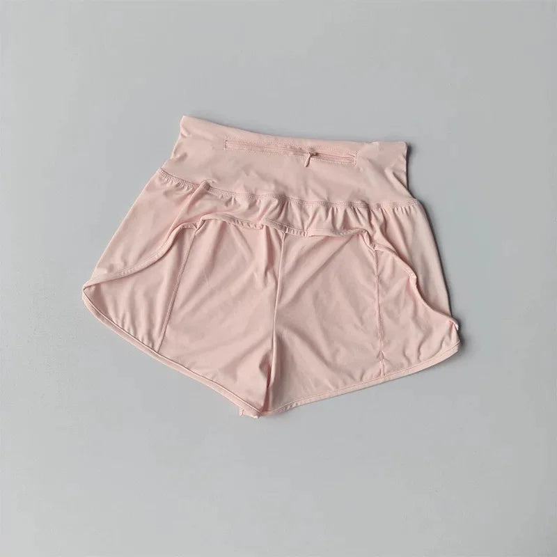 Women's High-Waisted Slimming Yoga Sports Shorts Summer Anti-Glare Three-Part Set with Two Pieces for Fitness And Exercise