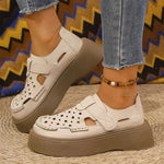 Comfortable Hollow Out Retro Thick Heel Mary Jane Single Shoes for Women Breathable Spring Summer Autumn New Style Size 35-41