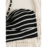New Sexy Striped High Waisted Bikinis 2025 Swimsuits Women's Swimwear Female Beach Swim Wear Bathing Suits Brazilian Bikini Set