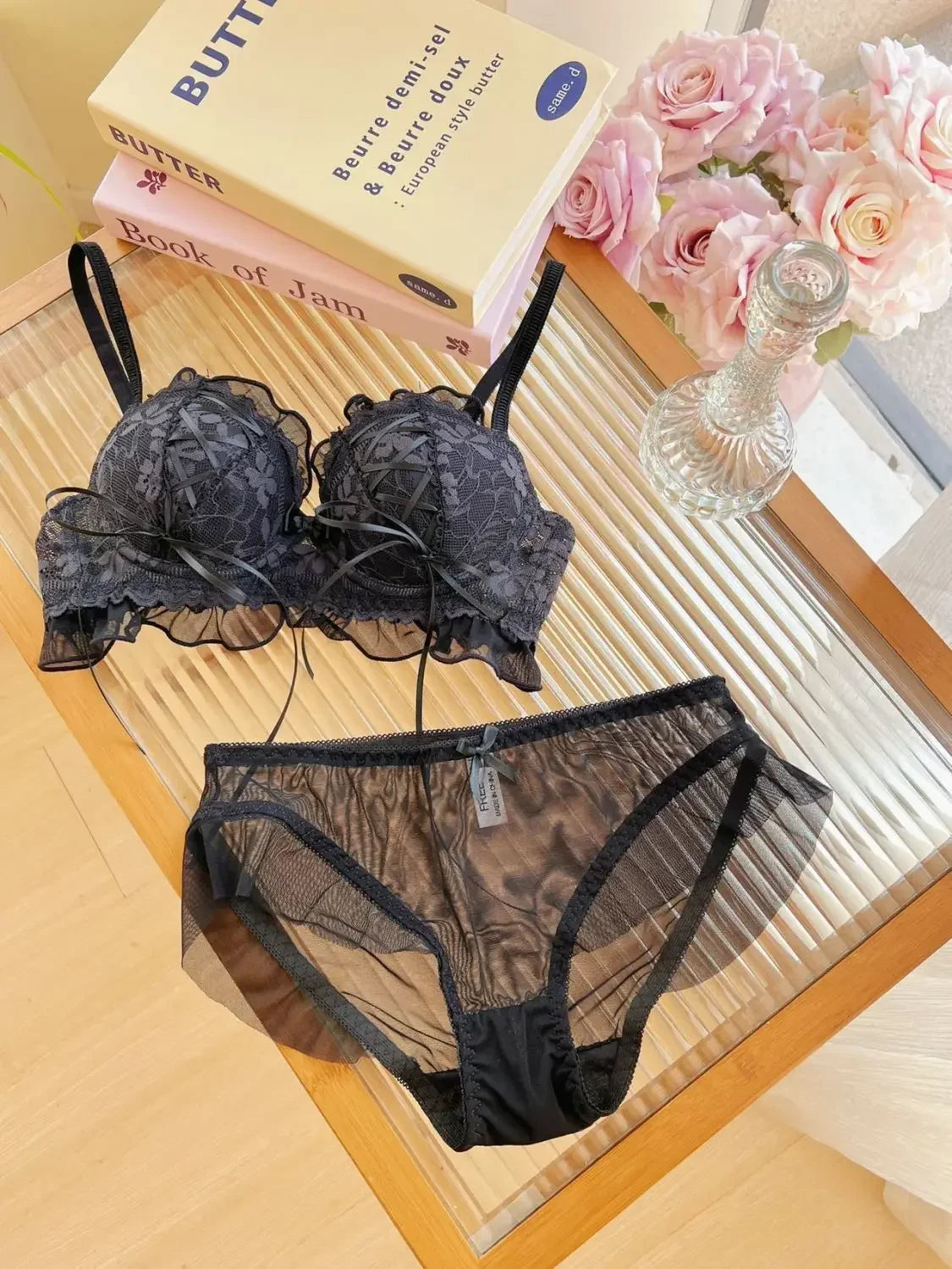 Japanese Style Lolita Princess Wind Lace Lace Lingerie Design for Girls Push-up Bra Women UnderwearPush Up Bra