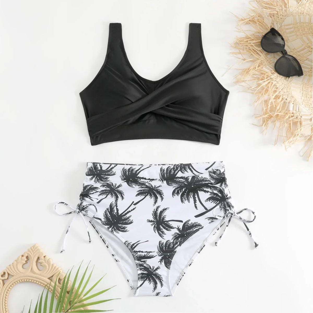 High Waist Bikini Set Sexy Push Up Swimsuit Women Print Beachwear Tummy Control Swimwear Adjustable Bathing Suit Bikinis 2026