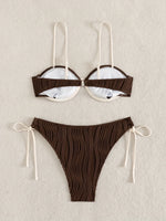 ZTVitality Sexy Patchwork Underwire Bikini 2025 New Arrival Biquini Padded Bra Push Up Bandage Swimsuit Women Swimwear Beachwear