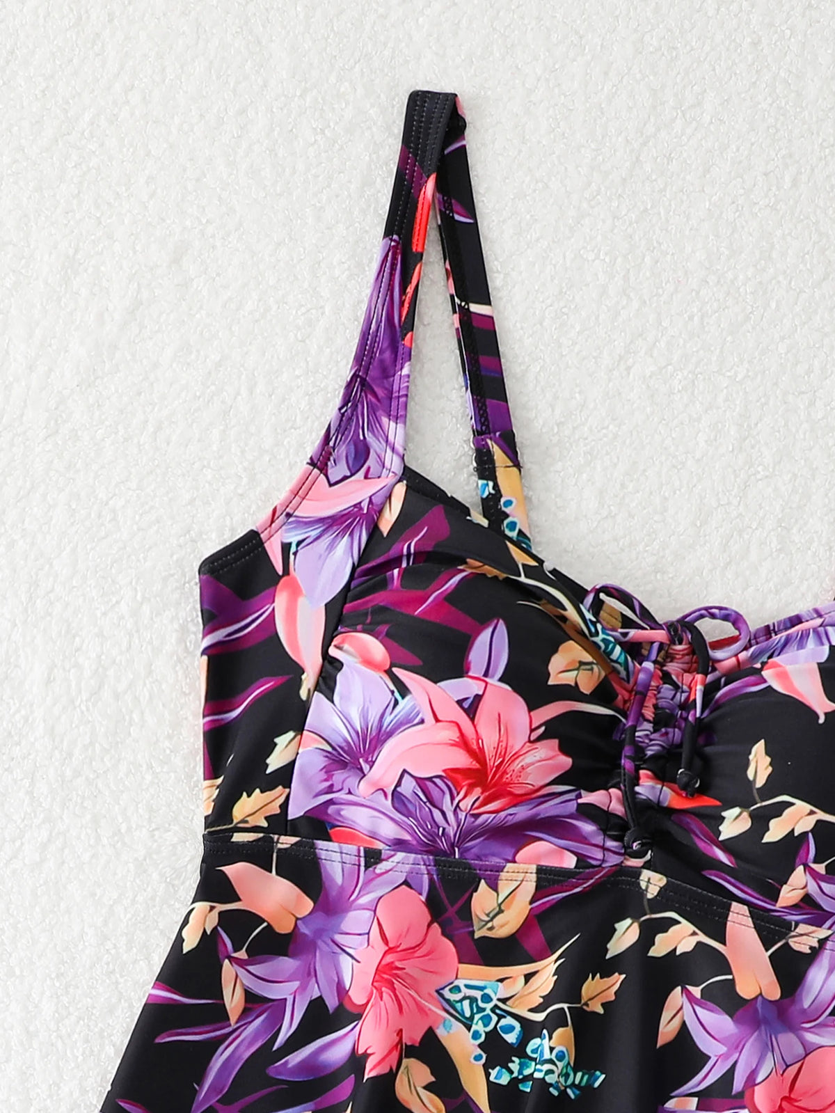 Printed Tankini Set 2026 Padded Floral Swimsuit Women Strappy Swimwear Female Beach Dress Bathers Bathing Swimming Swim Suit XL