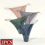 3Pcs/Set Women Panties G-String Seamless Underwear Low Rise Thongs Sexy Lingerie Female Thong G-String High Cut Panties