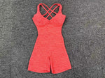 Adjustable double straps Open backV shape back design Scrunch butt No front seam Flatlock InseamRemovable pads BODYSUIT