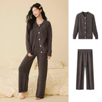 Women Autumn Winter Korean Style 3 Piece Camisole Pajama Set New Soft Half Velvet Elegant Wearable Outside Loungewear Sleepwear
