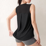 Women's Loose Quick-Dry Sports Tank Top New Yoga Training Vest Sleeveless Fitness Summer Top Running Exercise Cover-Up